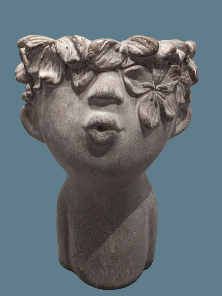 Büste Pflanzkopf Flora Steinguss hoch